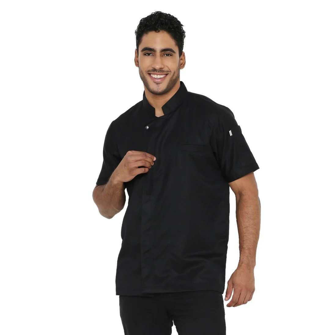 Áo khoác có khóa kéo màu đen